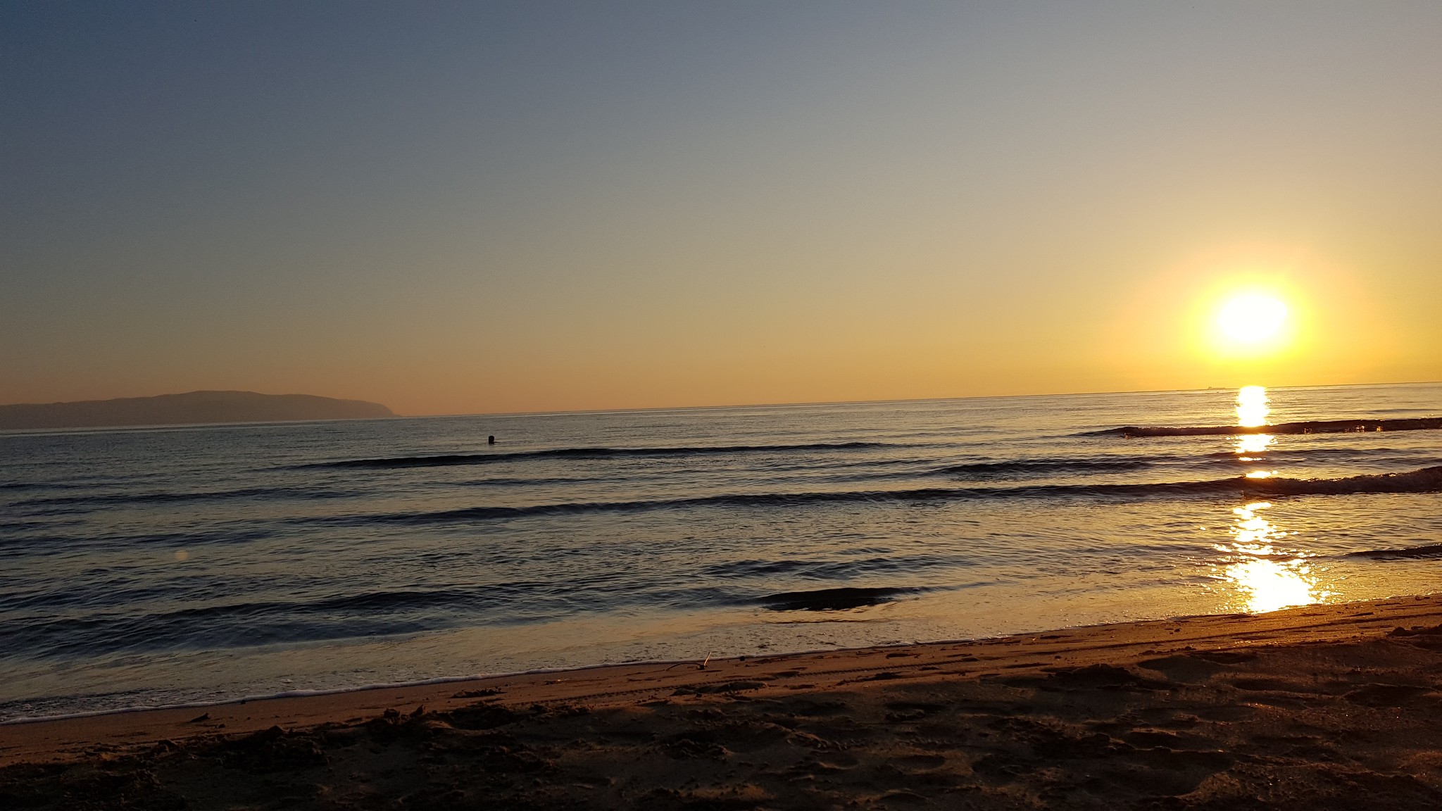 Mounda Beach at sunset - just a few minutes drive from Villa Aglaia